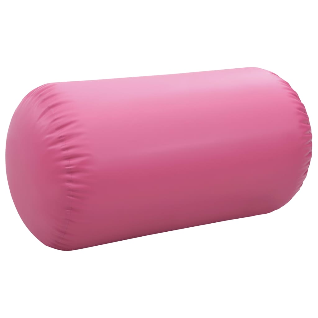 vidaXL Nafukovací gymnastický valec s pumpou 120x75 cm PVC ružový