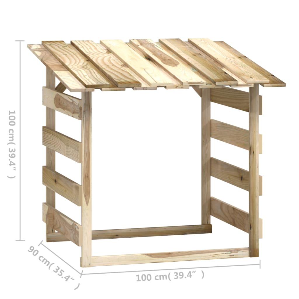 vidaXL Pergola so strechami 3 ks 100x90x100 cm impregnované borovicové drevo
