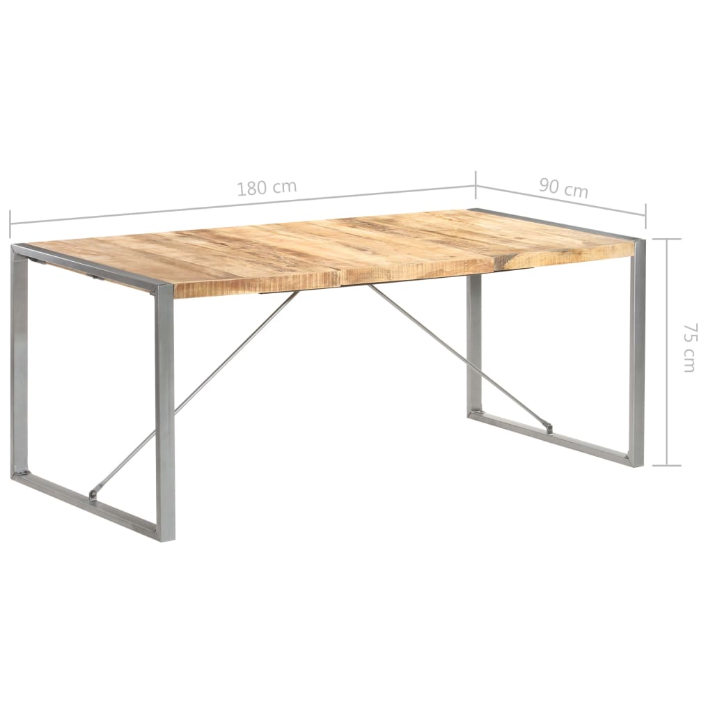 vidaXL Jedálenský stôl 180x90x75 cm masívne surové mangovníkové drevo