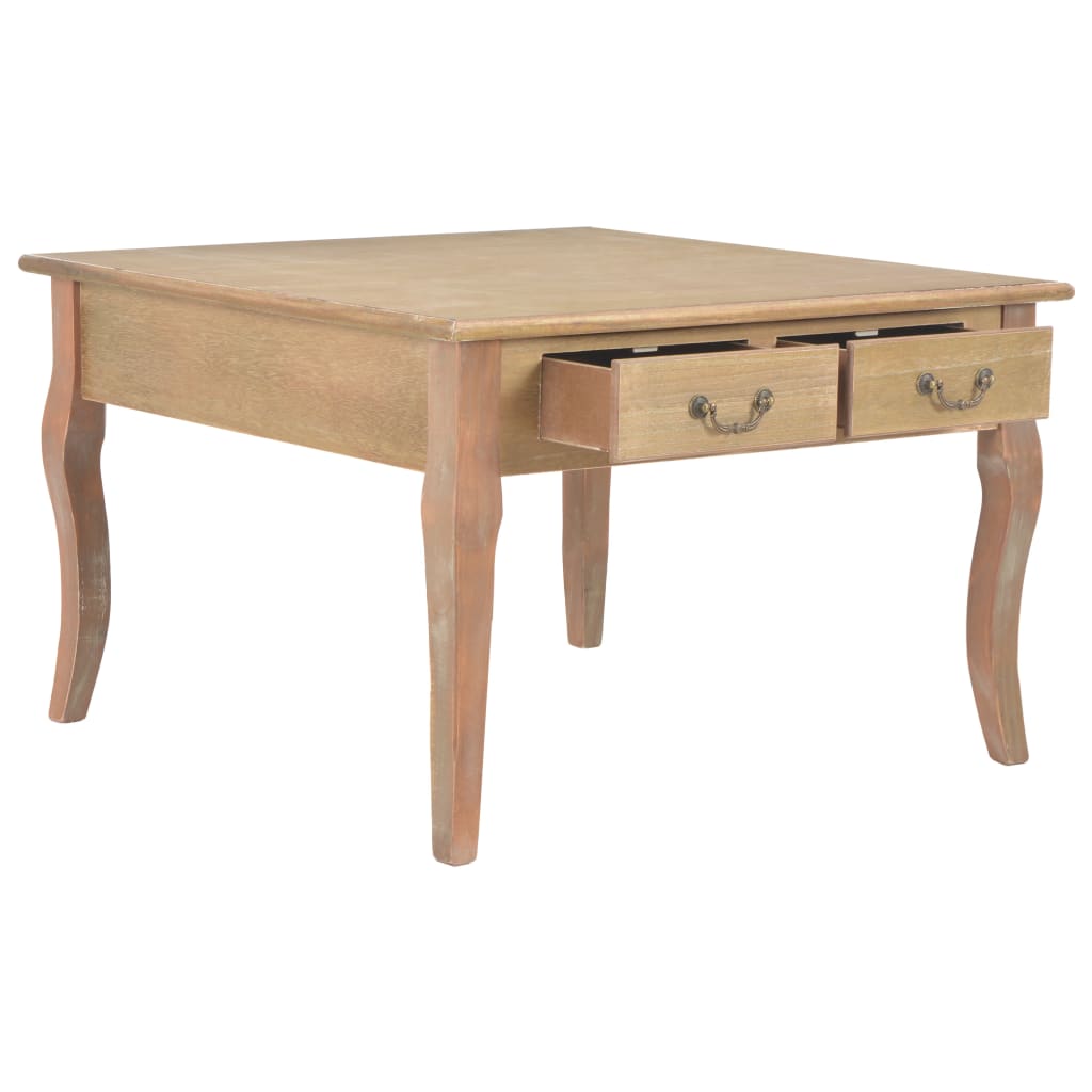 vidaXL Konferenčný stolík, hnedý 80x80x50 cm, drevo