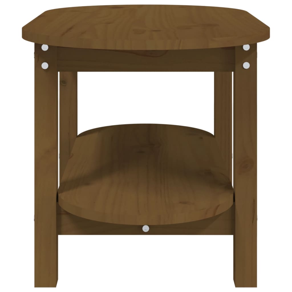 vidaXL Konferenčný stolík medovo-hnedý 80x45x45 cm borovicový masív