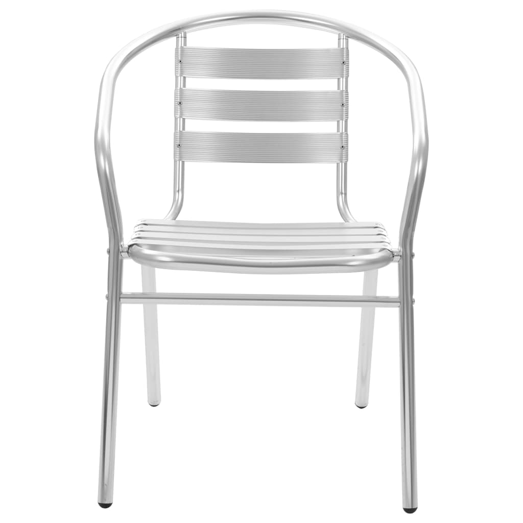 vidaXL Stohovateľné vonkajšie stoličky 4 ks, hliník