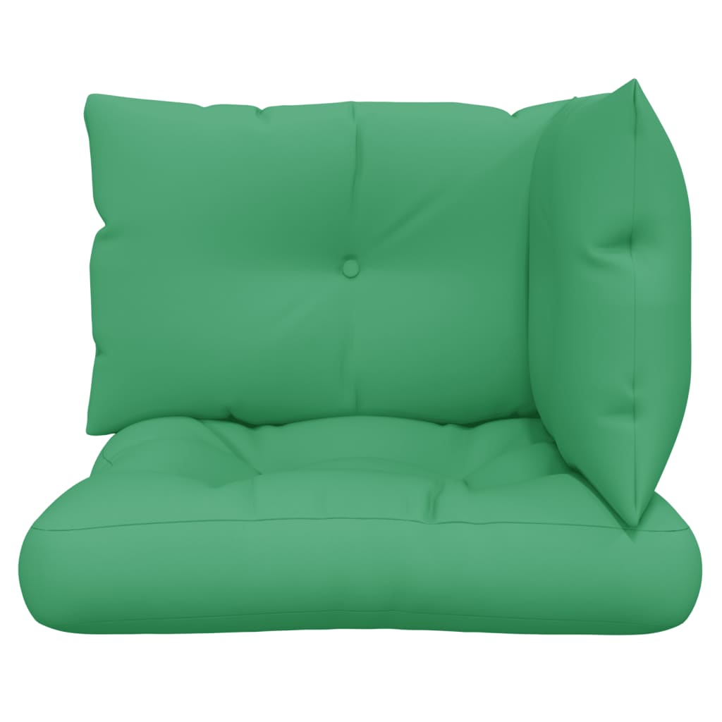 vidaXL Podložky na paletový nábytok 3 ks, zelené, látka