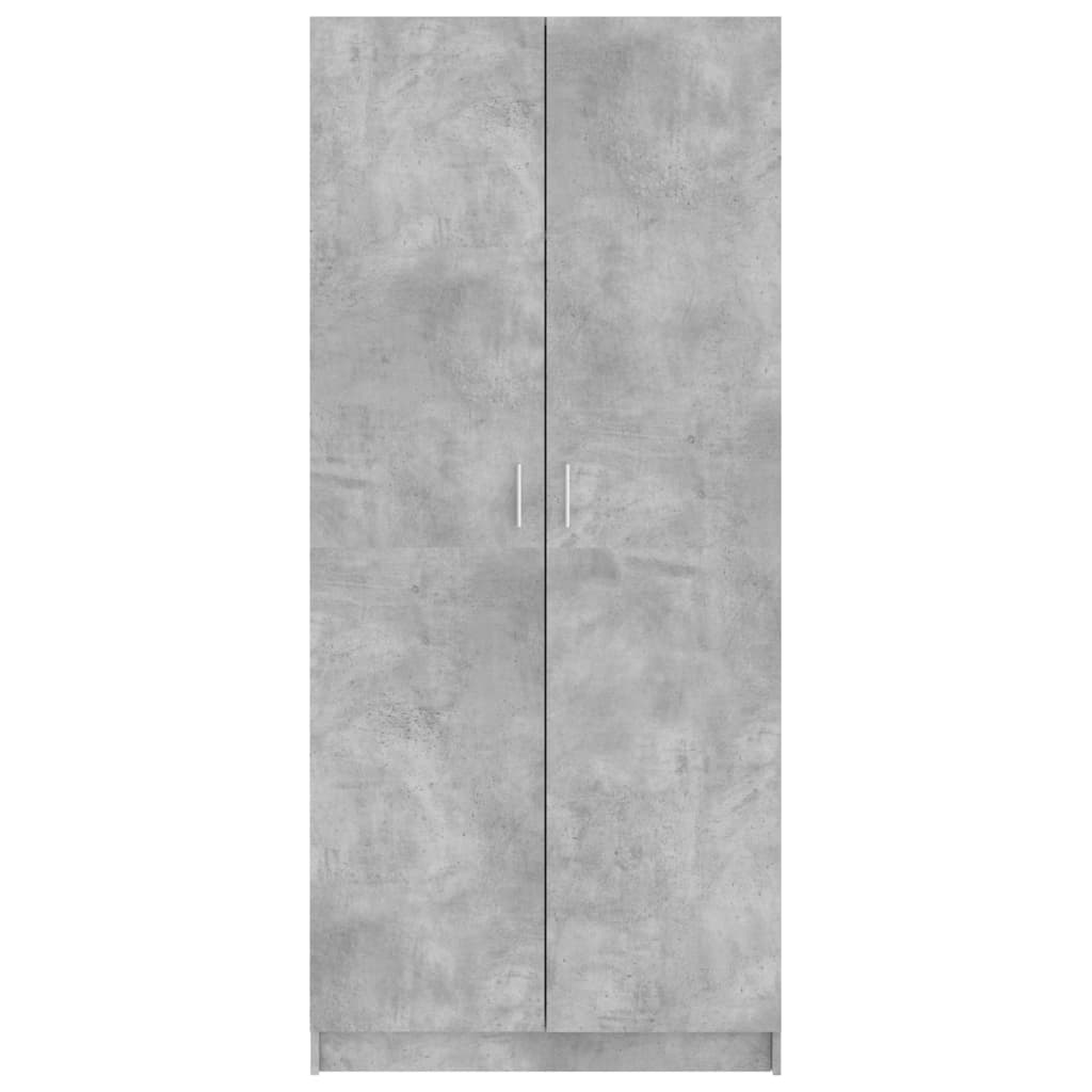 vidaXL Šatník, betónovo sivý 80x52x180 cm, kompozitné drevo