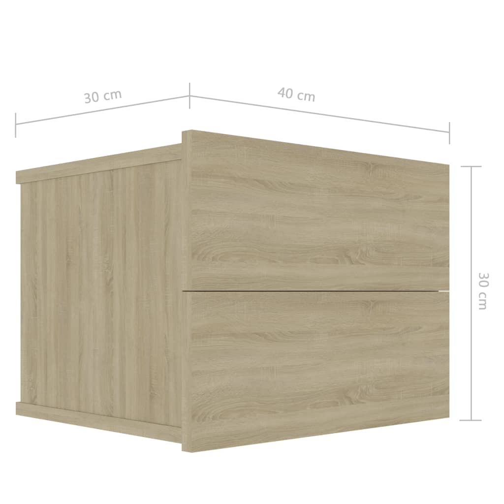 vidaXL Nočný stolík, dub sonoma 40x30x30 cm, kompozitné drevo