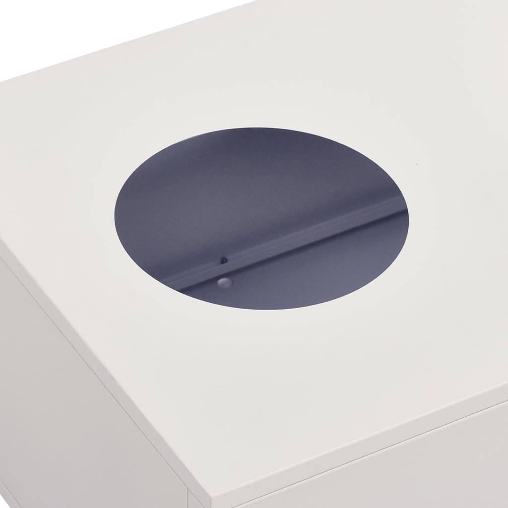 vidaXL Skrinka s vysúvacími dverami s boxom sivá 90x40x113cm oceľ
