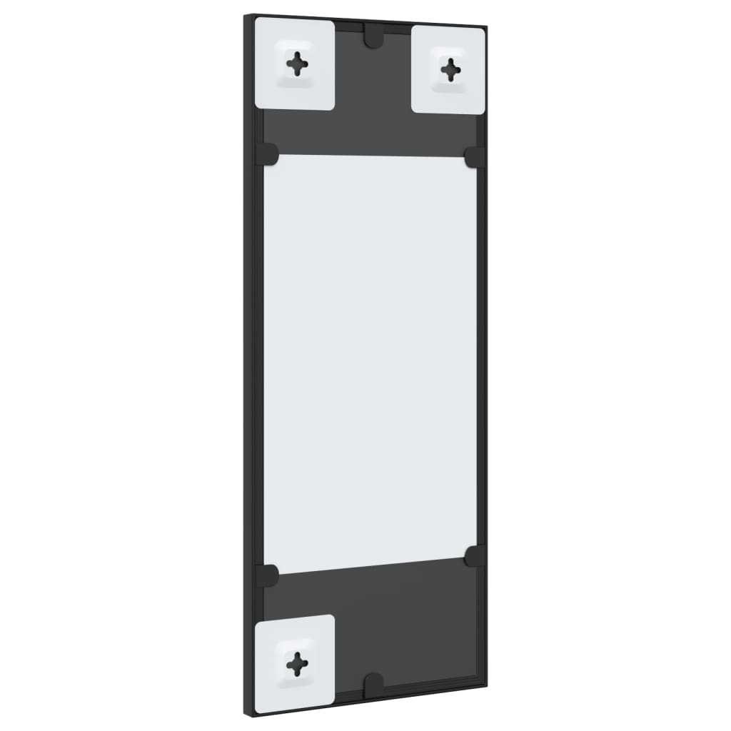 vidaXL Nástenné zrkadlo čierne 20x50 cm obdĺžnikové železné