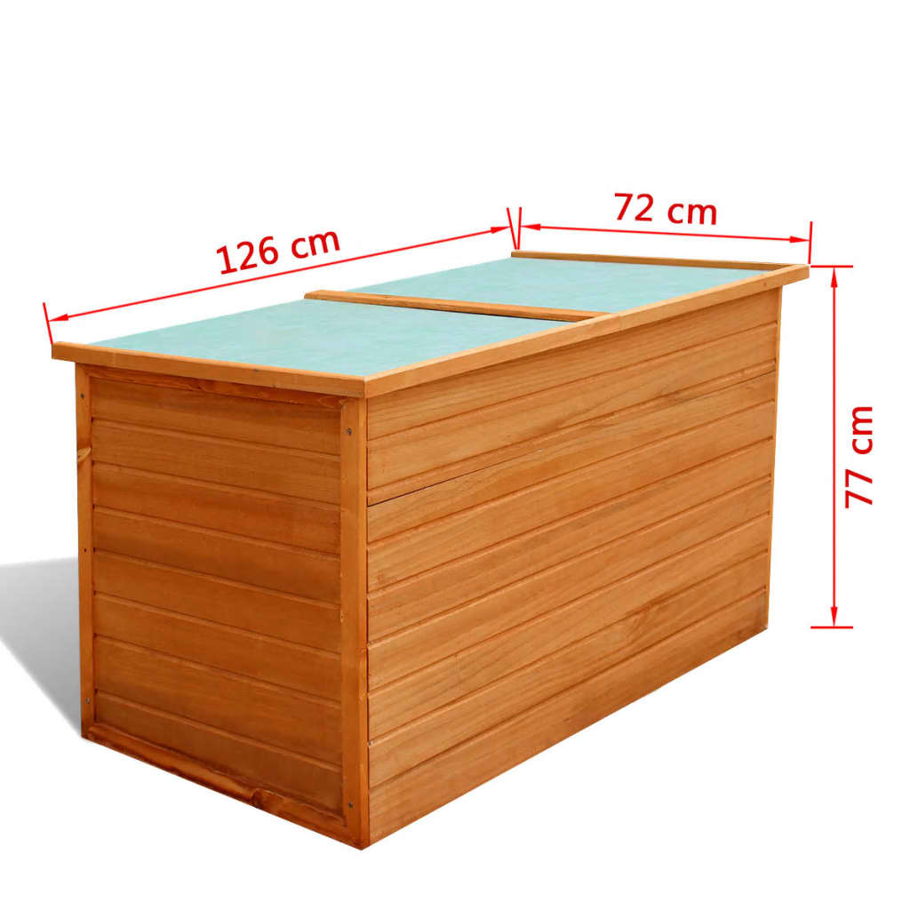 vidaXL Záhradný úložný box 126x72x77 cm jedľové drevo