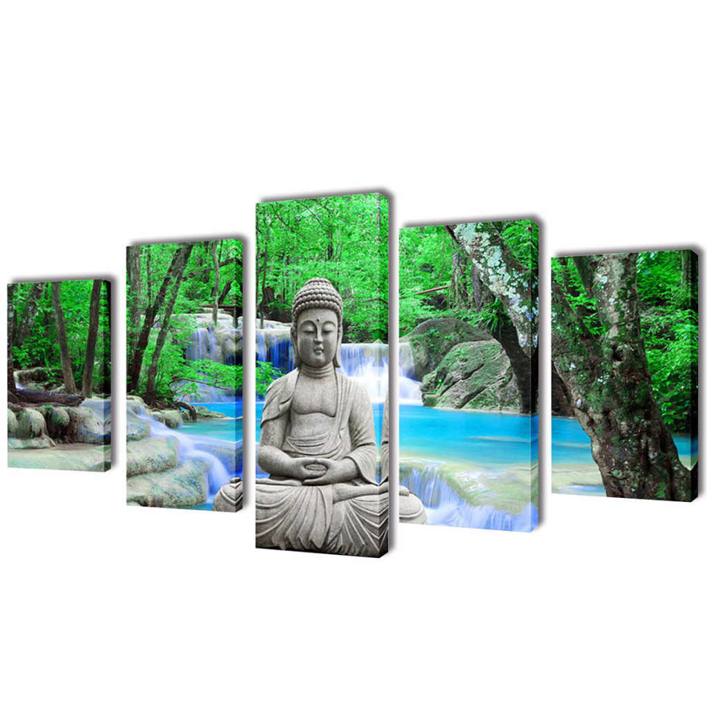 Sada obrazov na stenu, motív Buddha 100 x 50 cm