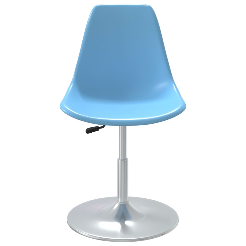 vidaXL Otočné jedálenské stoličky 4 ks modré PP