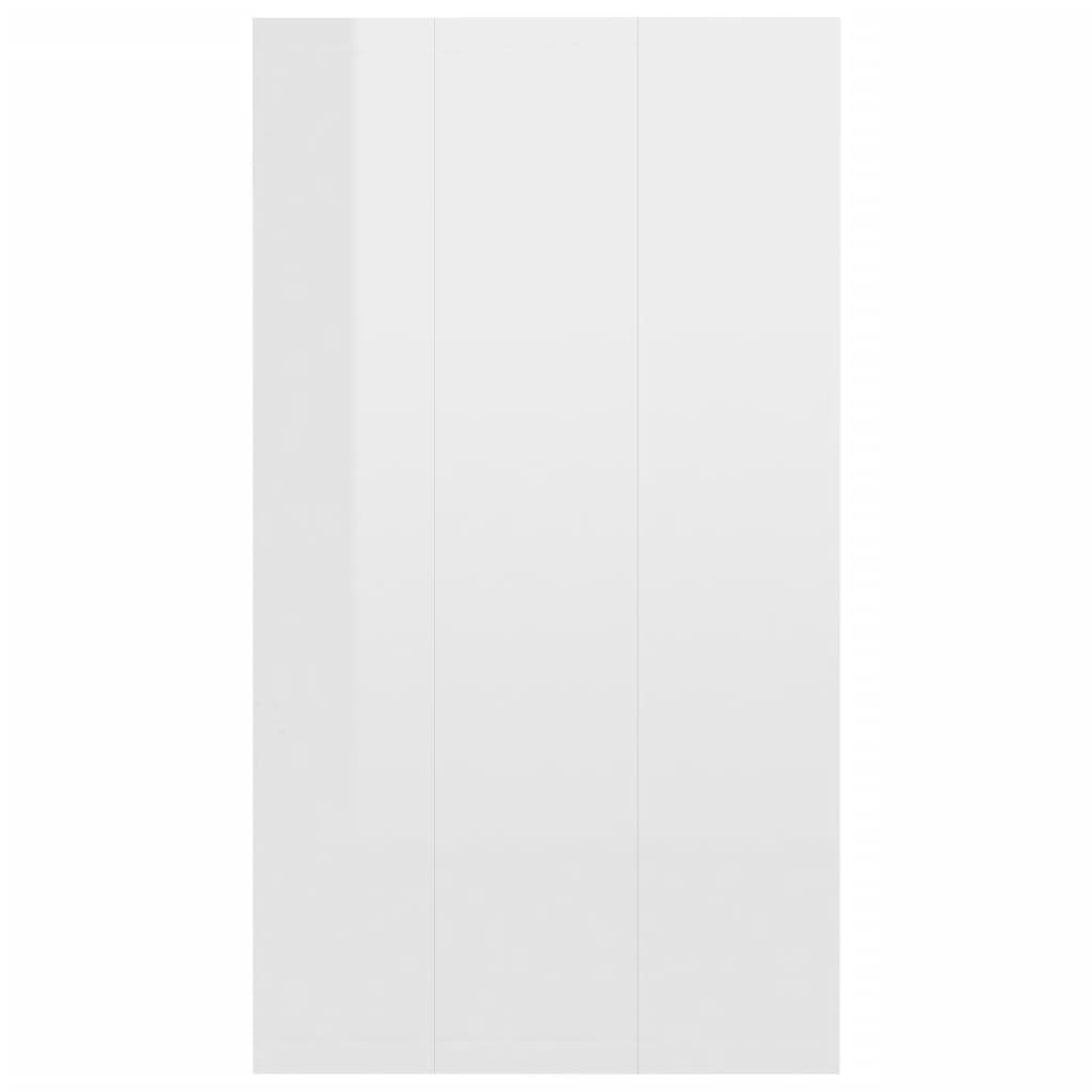 vidaXL Knižnica/komoda, lesklá biela 66x30x98 cm, kompozitné drevo