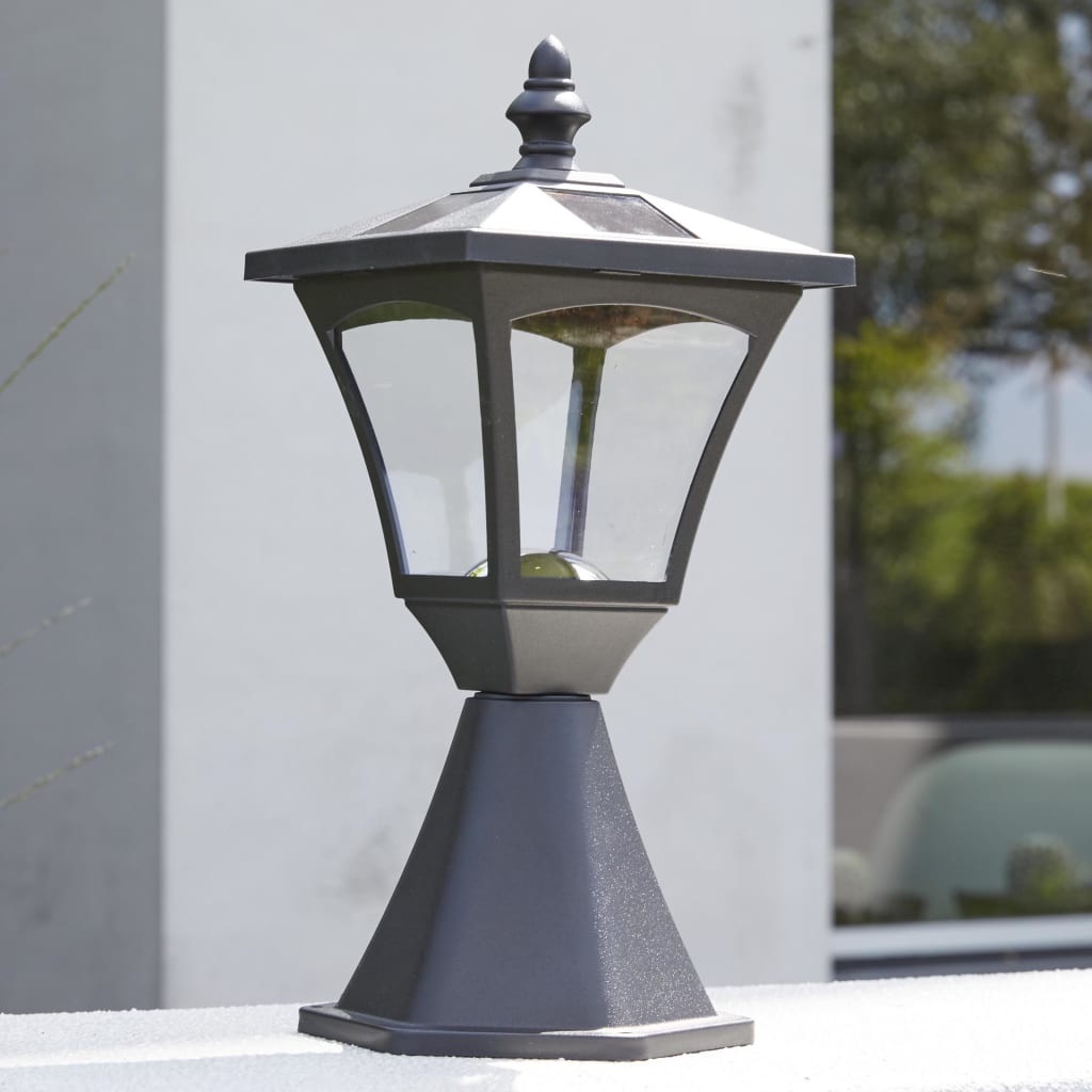 Luxform Solárne LED záhradné stĺpové svetlo čierne Casablanca 31159