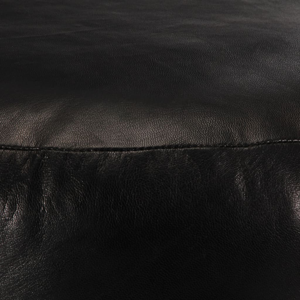 vidaXL Taburetka, čierna 60x30 cm, pravá kozia koža