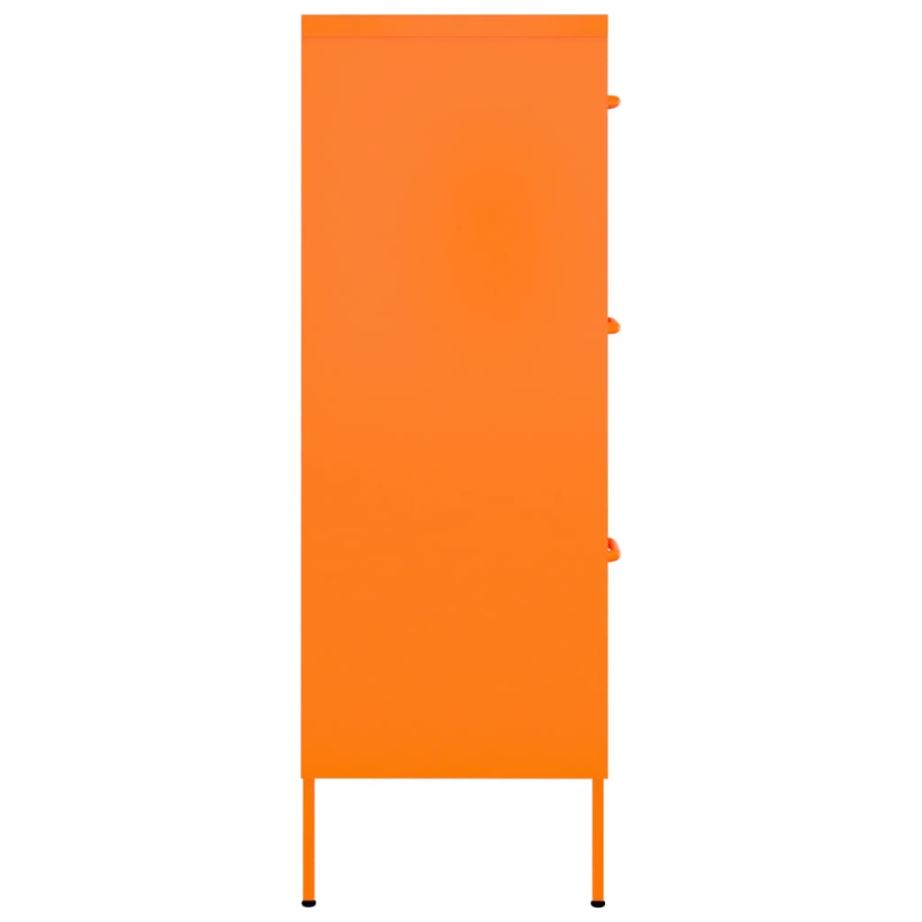 vidaXL Zásuvková skrinka oranžová 80x35x101,5 cm oceľ