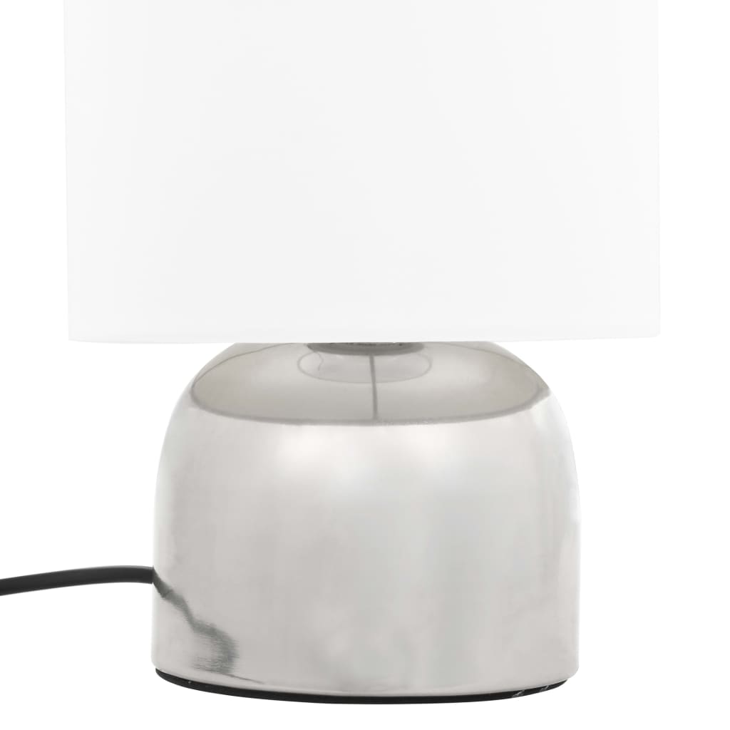 vidaXL Stolové lampy 2 ks, dotykové tlačidlo, biele E14