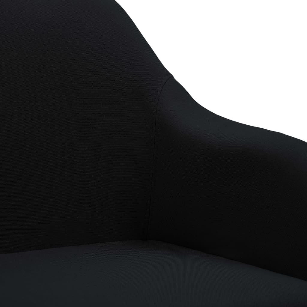 vidaXL Otočné jedálenské stoličky 6 ks čierne látkové