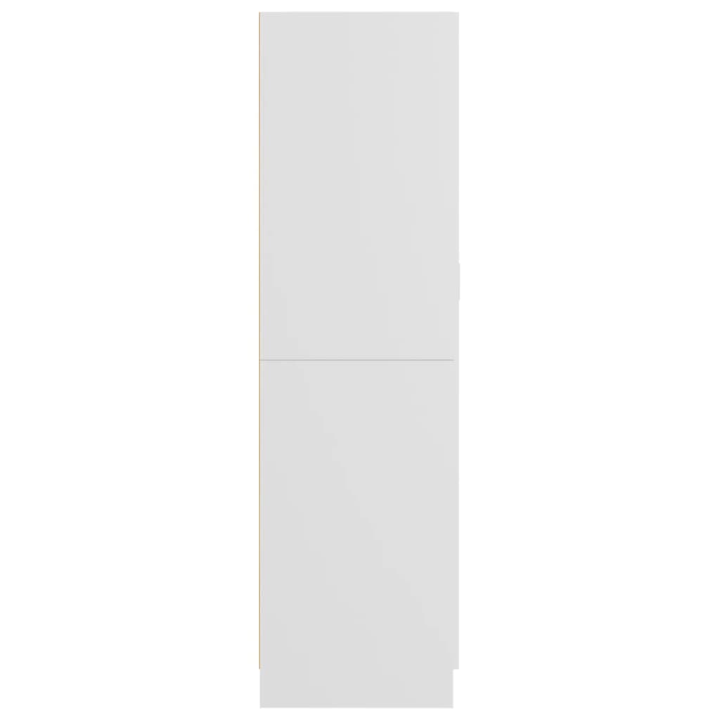 vidaXL Šatník, biely 82,5x51,5x180 cm, kompozitné drevo
