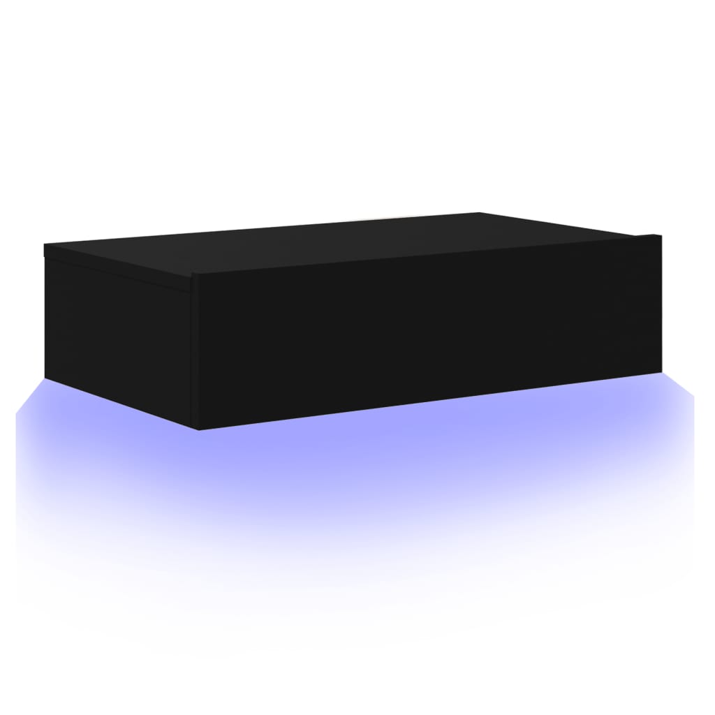 vidaXL TV skrinka s LED svetlami čierna 60x35x15,5 cm