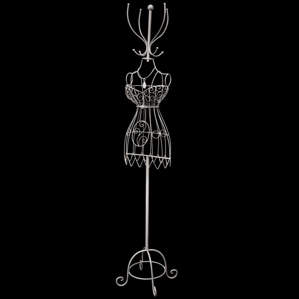 Drôtená krajčírska figurína vo vintage štýle s vešiakmi