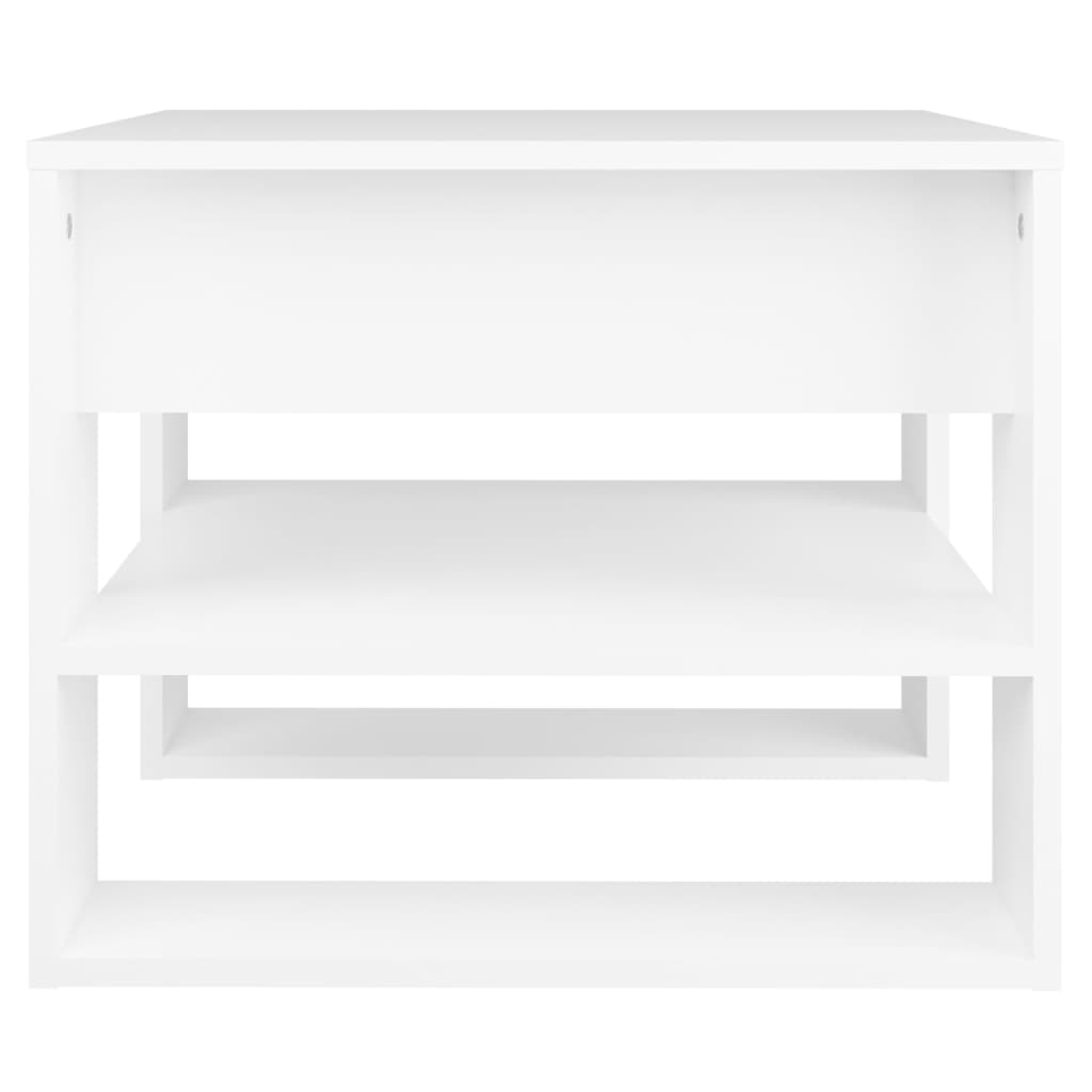 vidaXL Konferenčný stolík biely 55,5x55x45 cm spracované drevo