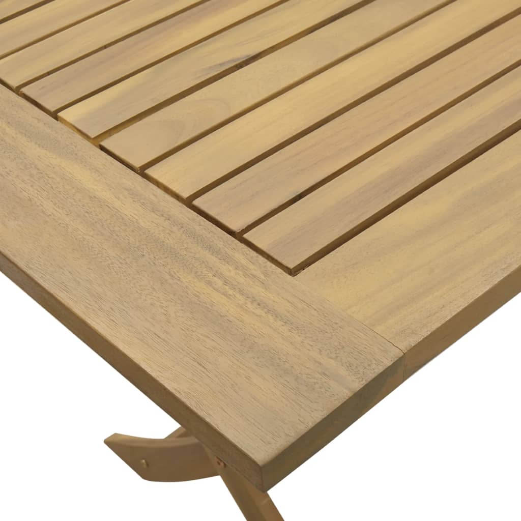 vidaXL Skladací záhradný stôl 120x70x75 cm akáciový masív