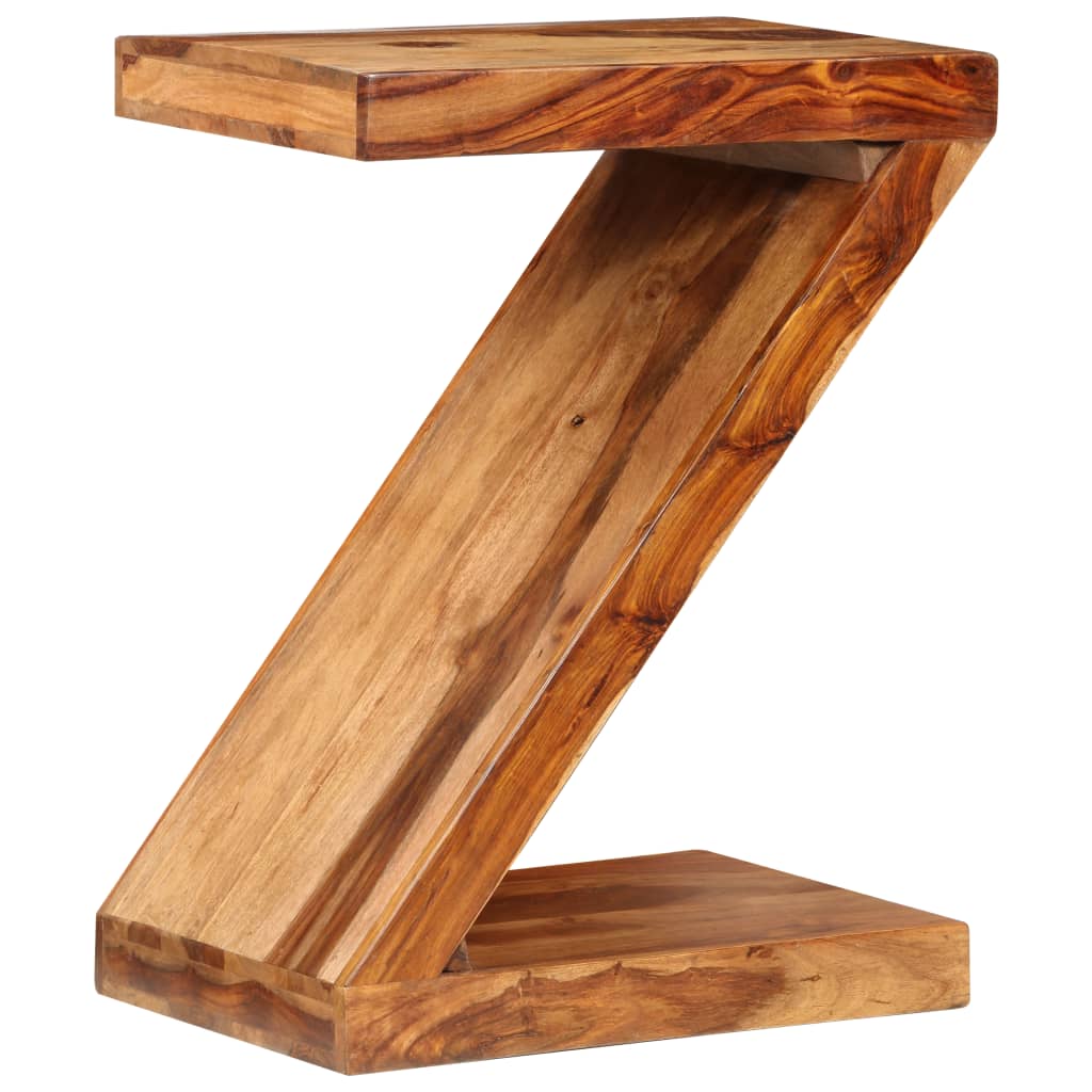 vidaXL Príručný stolík v tvare Z, drevený masív sheesham