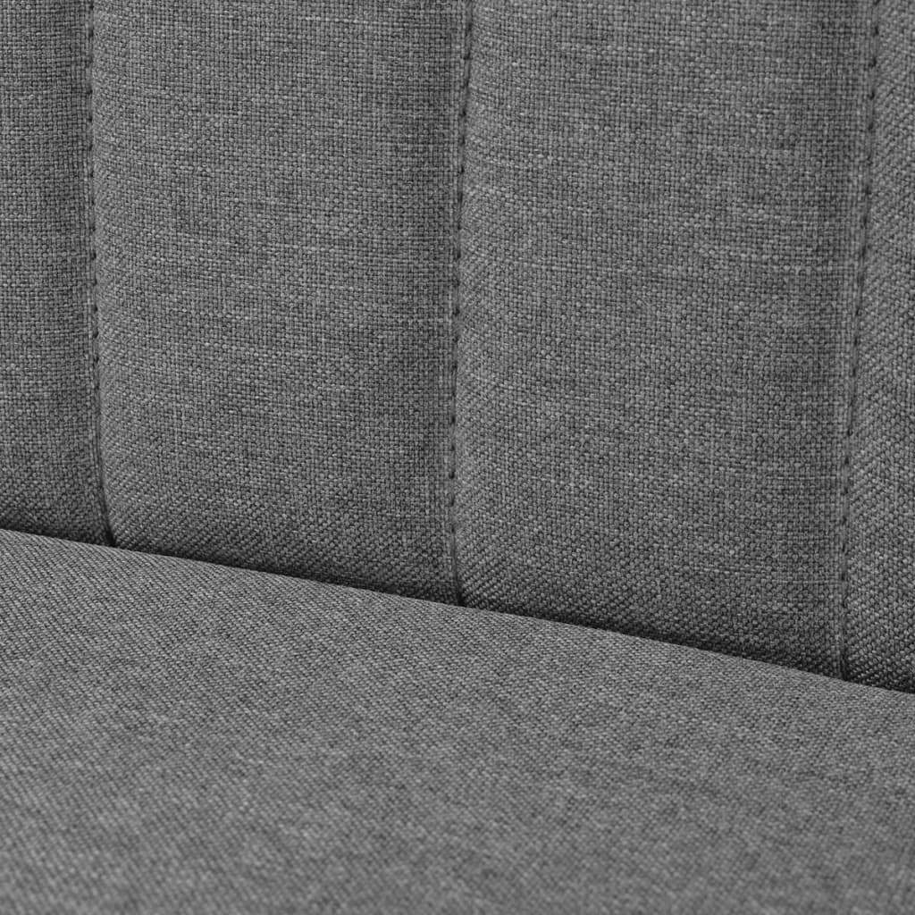 vidaXL Textilná pohovka, 117x55,5x77 cm, bledosivá