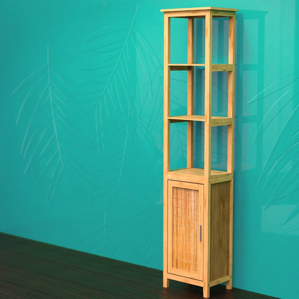EISL Vysoká skrinka s 3 priehradkami bambus 40x30x190 cm
