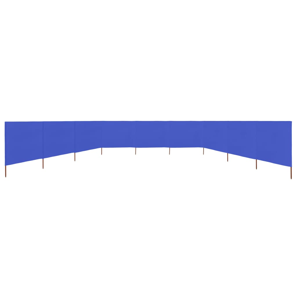 vidaXL 9-panelová zábrana proti vetru látková 1200x80 cm azúrovo-modrá