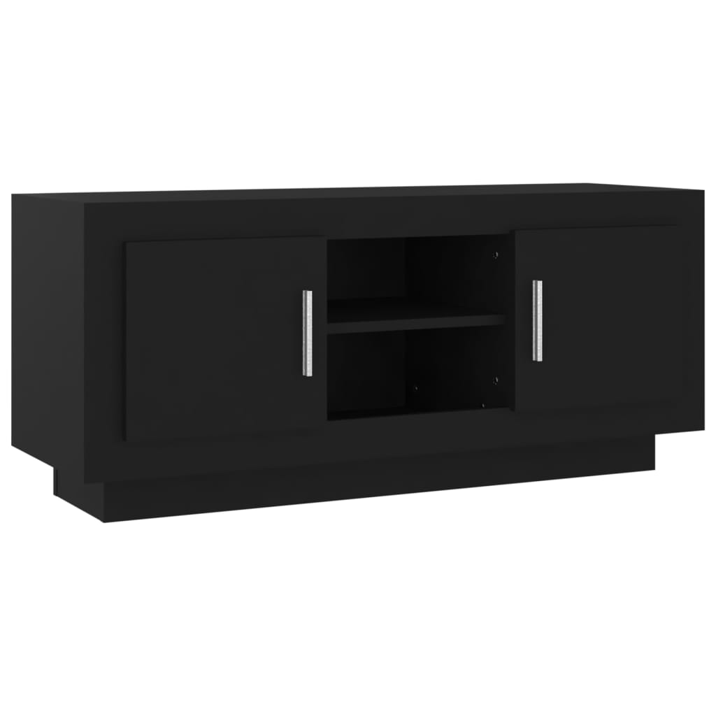 vidaXL TV skrinka čierna 102x35x45 cm spracované drevo