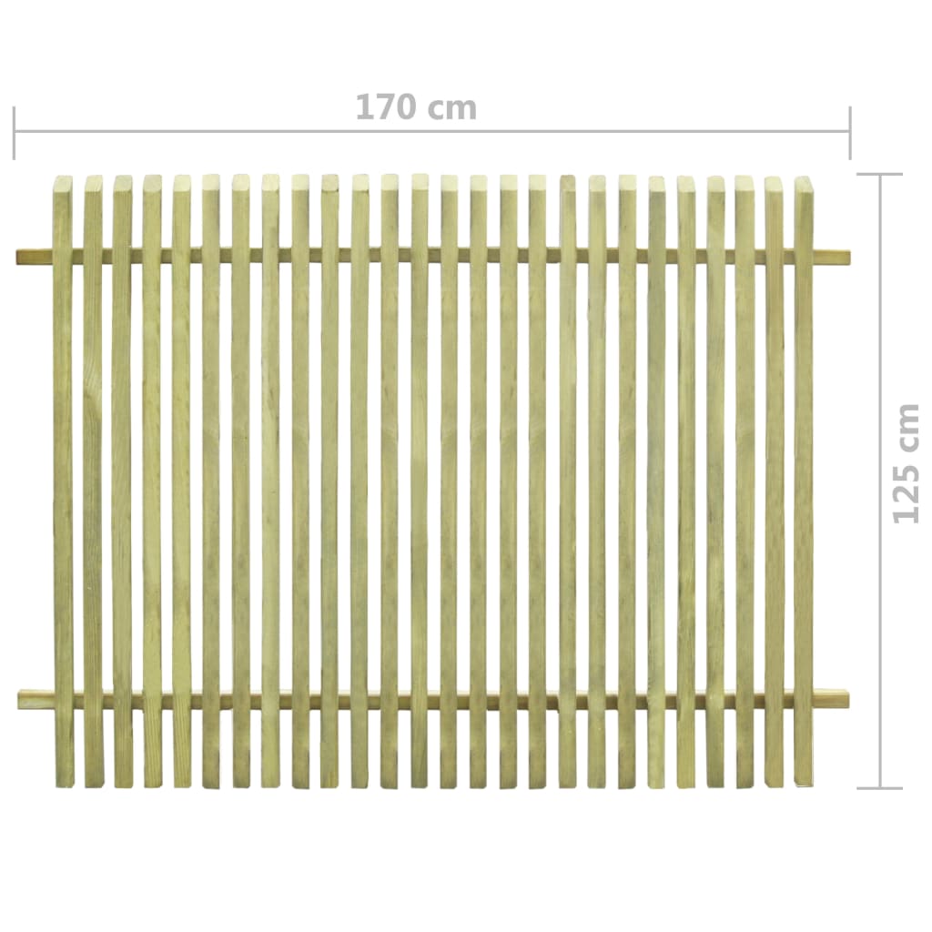 vidaXL Záhradný plot, impregnovaná borovica 170x125 cm
