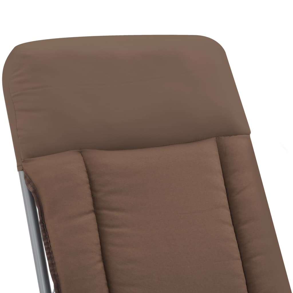 vidaXL Skladacie záhradné stoličky s podložkami 2 ks, hnedé