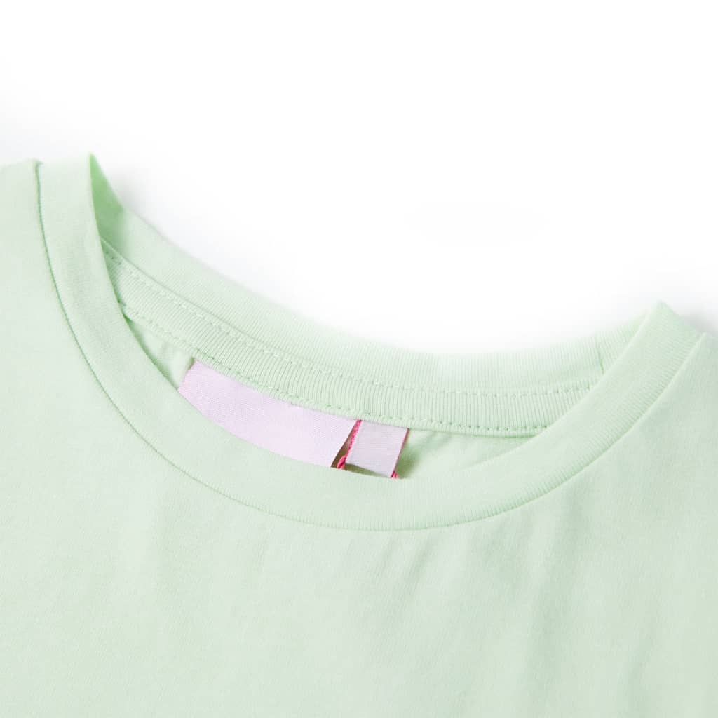 Detské tričko so skoseným rukávom mäkké zelené 92