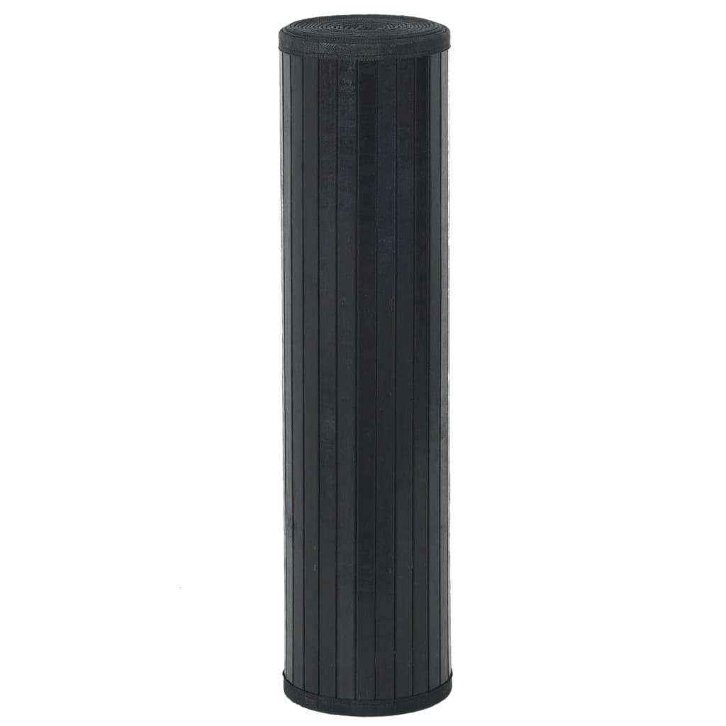 vidaXL Koberec obdĺžnikový čierny 60x100 cm bambus