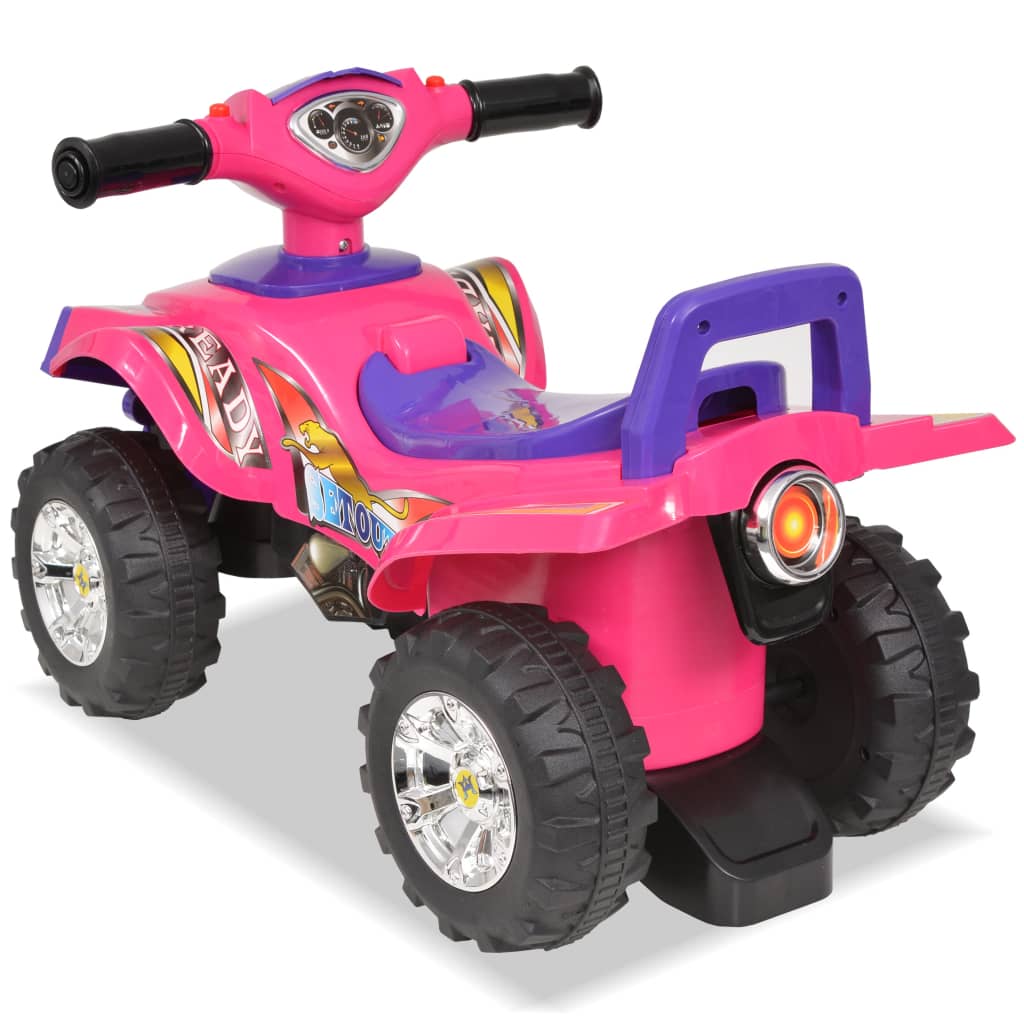 vidaXL Detská štvorkolka ATV so zvukom a svetlom, ružovo-fialová