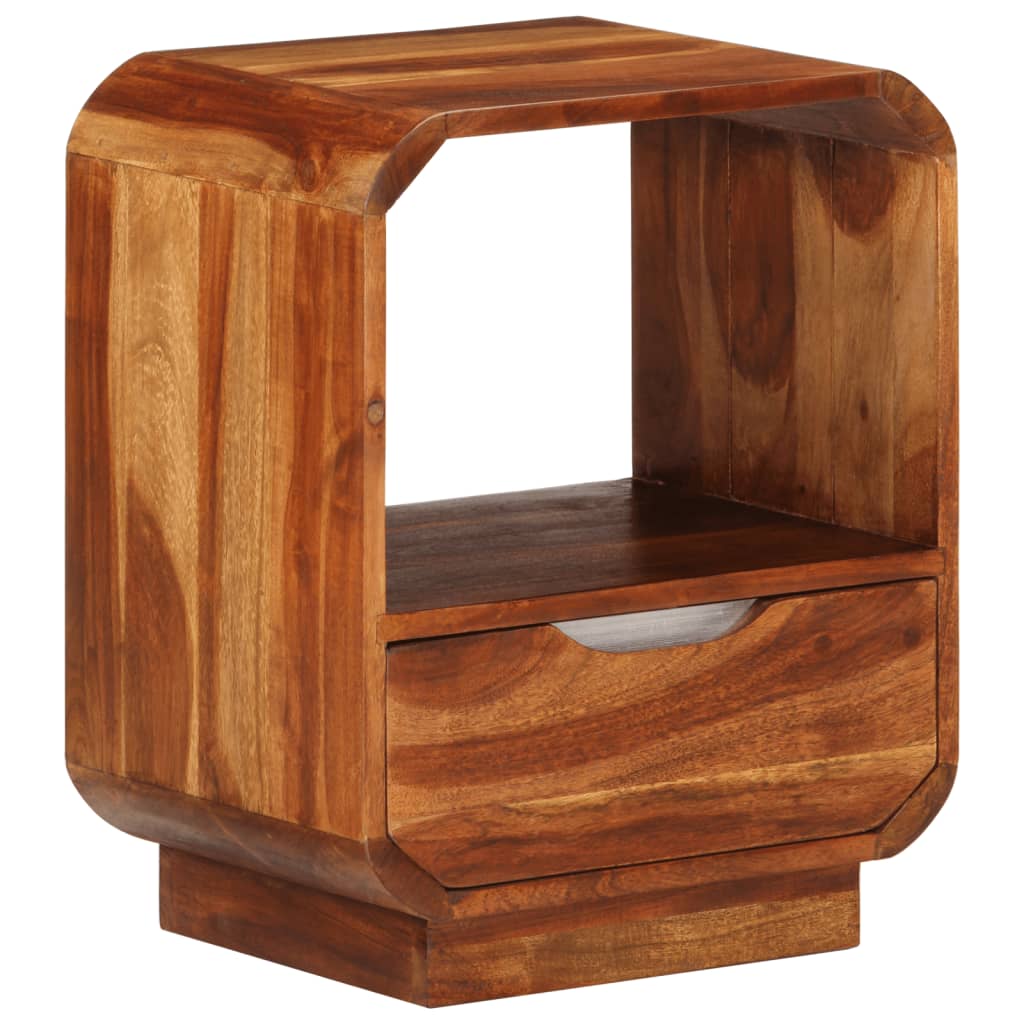 vidaXL Nočný stolík so zásuvkou 2 ks z dreveného masívu sheesham 40x30x50 cm