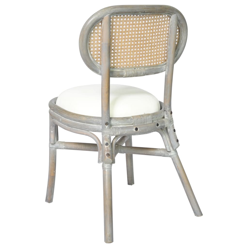 vidaXL Jedálenské stoličky 4 ks sivé ľan