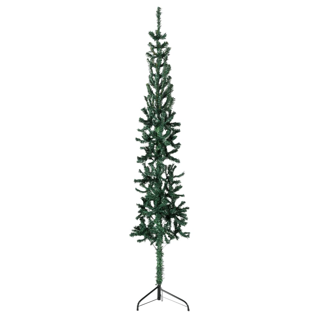 vidaXL Umelý vianočný polovičný stromček s podstavcom zelený 120 cm