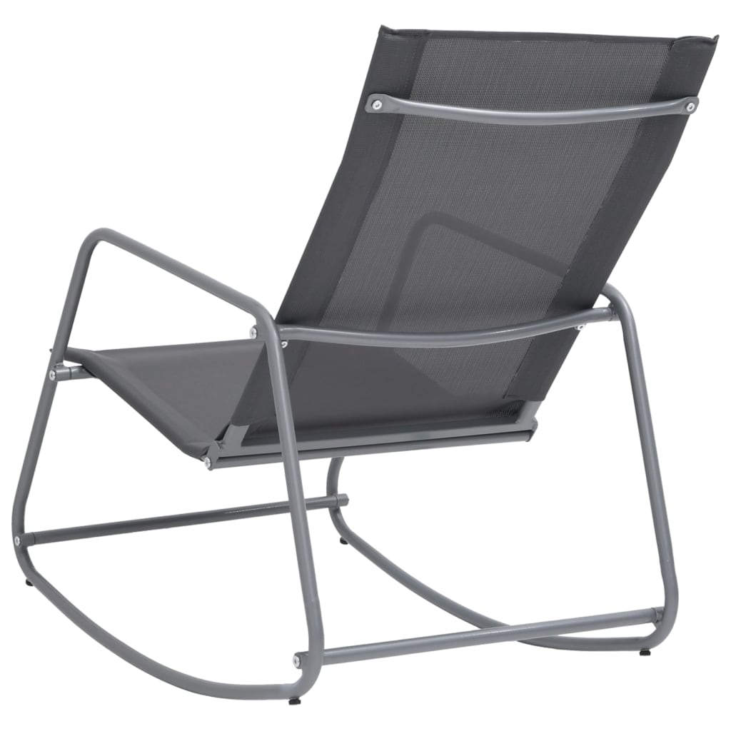 vidaXL Záhradná hojdacia stolička sivá 95x54x85 cm textilén