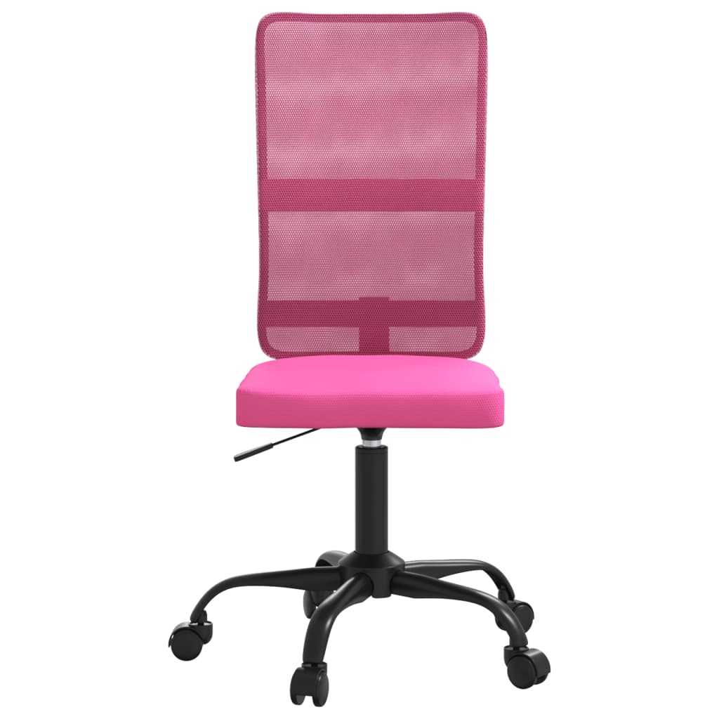 vidaXL Kancelárska stolička, nastaviteľná výška ružová sieťovaná látka