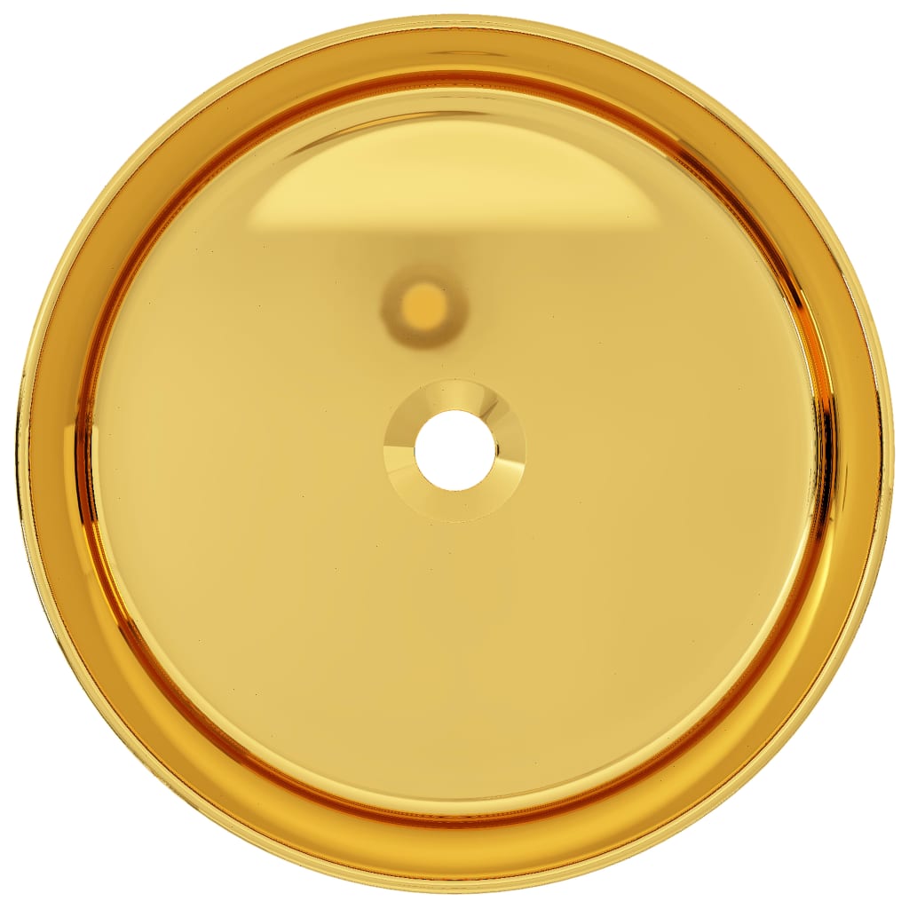 vidaXL Umývadlo 40x15 cm keramické zlaté