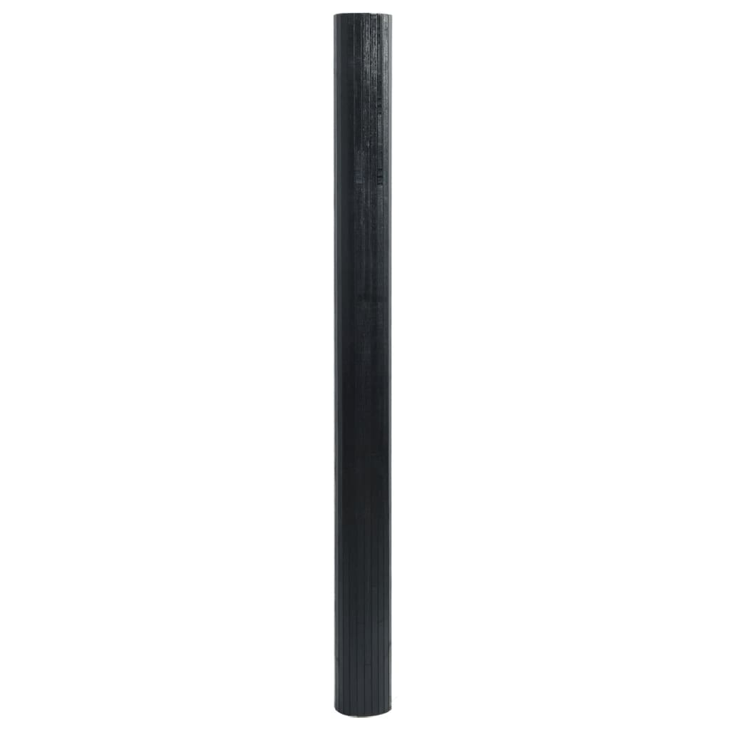 vidaXL Koberec obdĺžnikový čierny 100x300 cm bambus