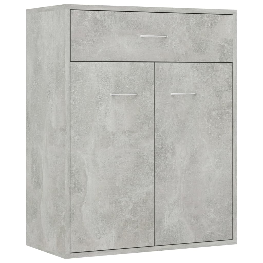 vidaXL Komoda, betónovo sivá 60x30x75 cm, kompozitné drevo