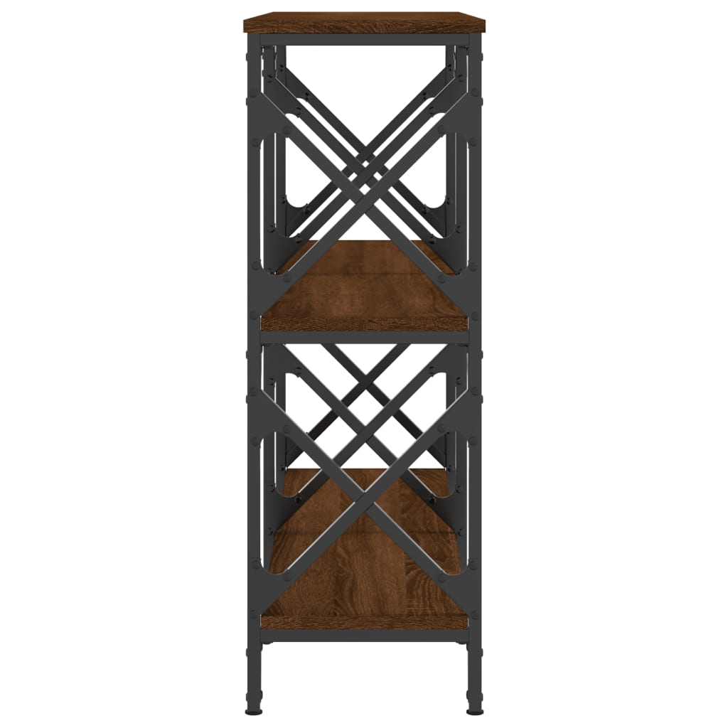 vidaXL Konzolový stolík hnedý dub 100x28x80,5 cm kompozitné drevo