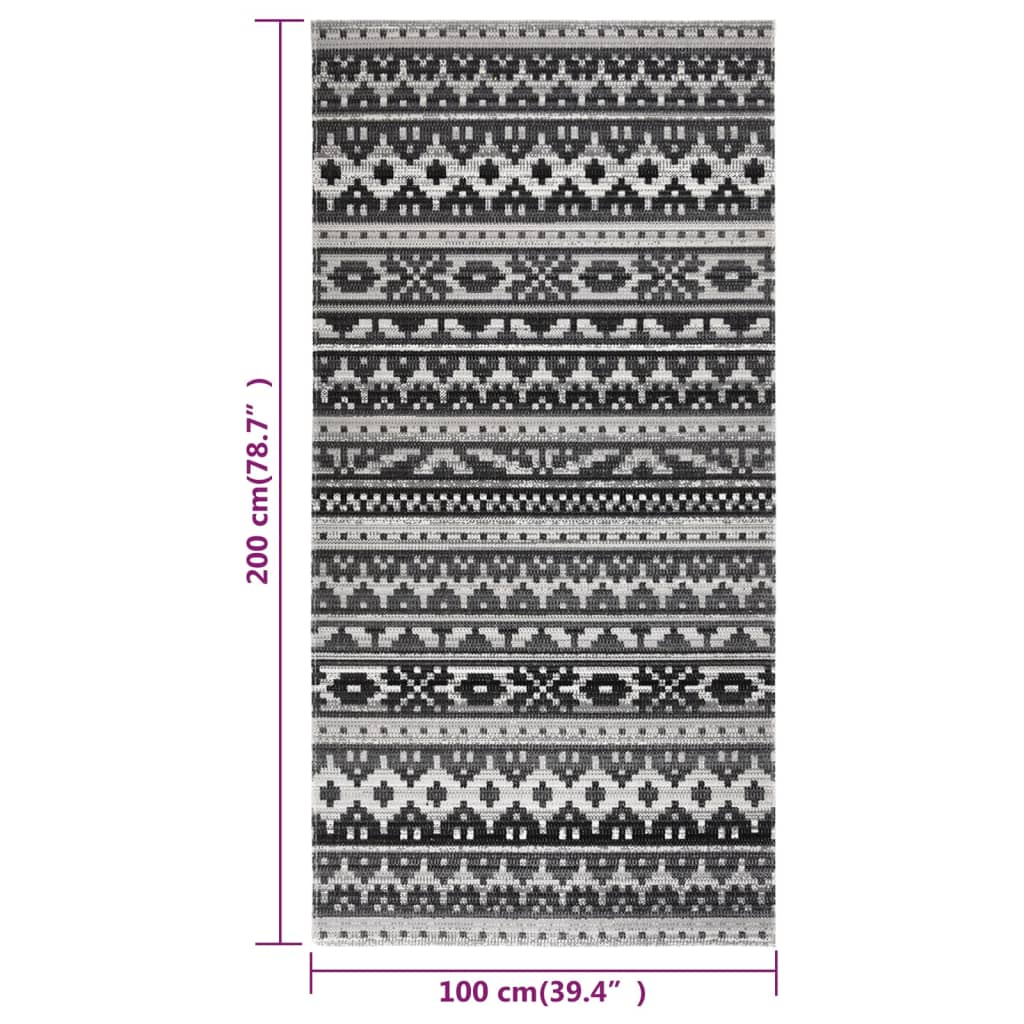 vidaXL Vonkajší koberec hladké tkanie 100x200 cm tmavozelený