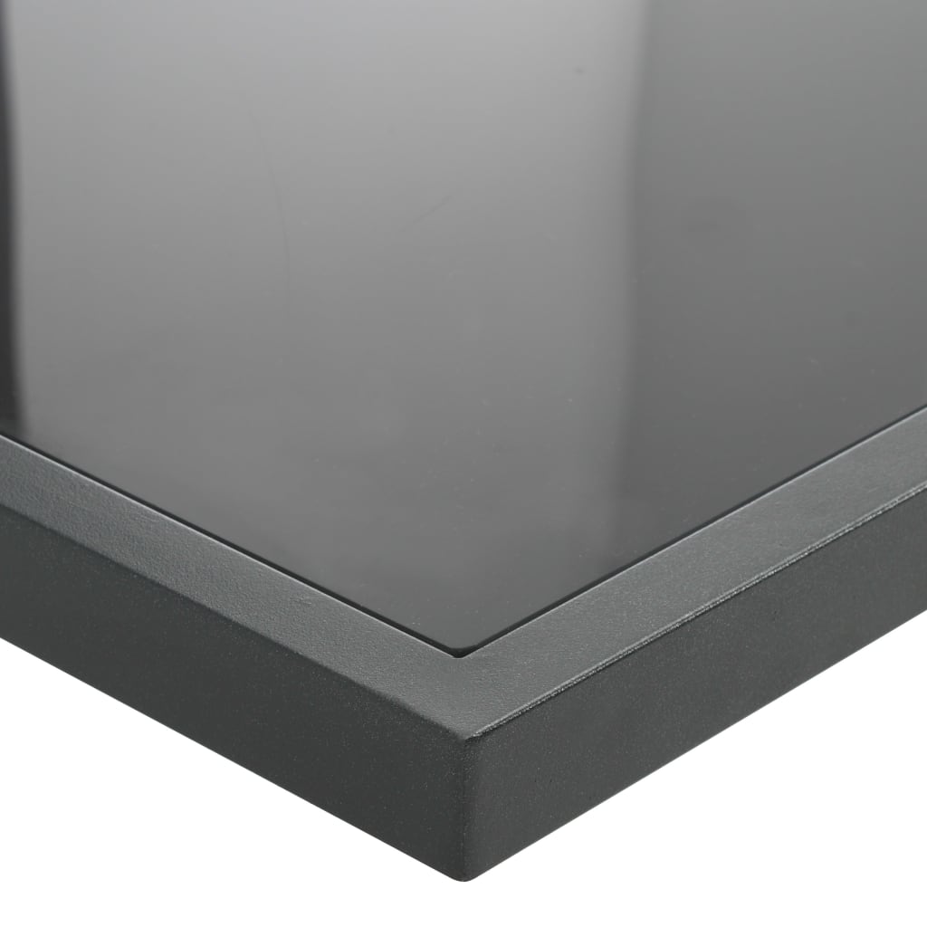 vidaXL 7-dielna vonkajšia jedálenská súprava+podložky,polyratan,čierna