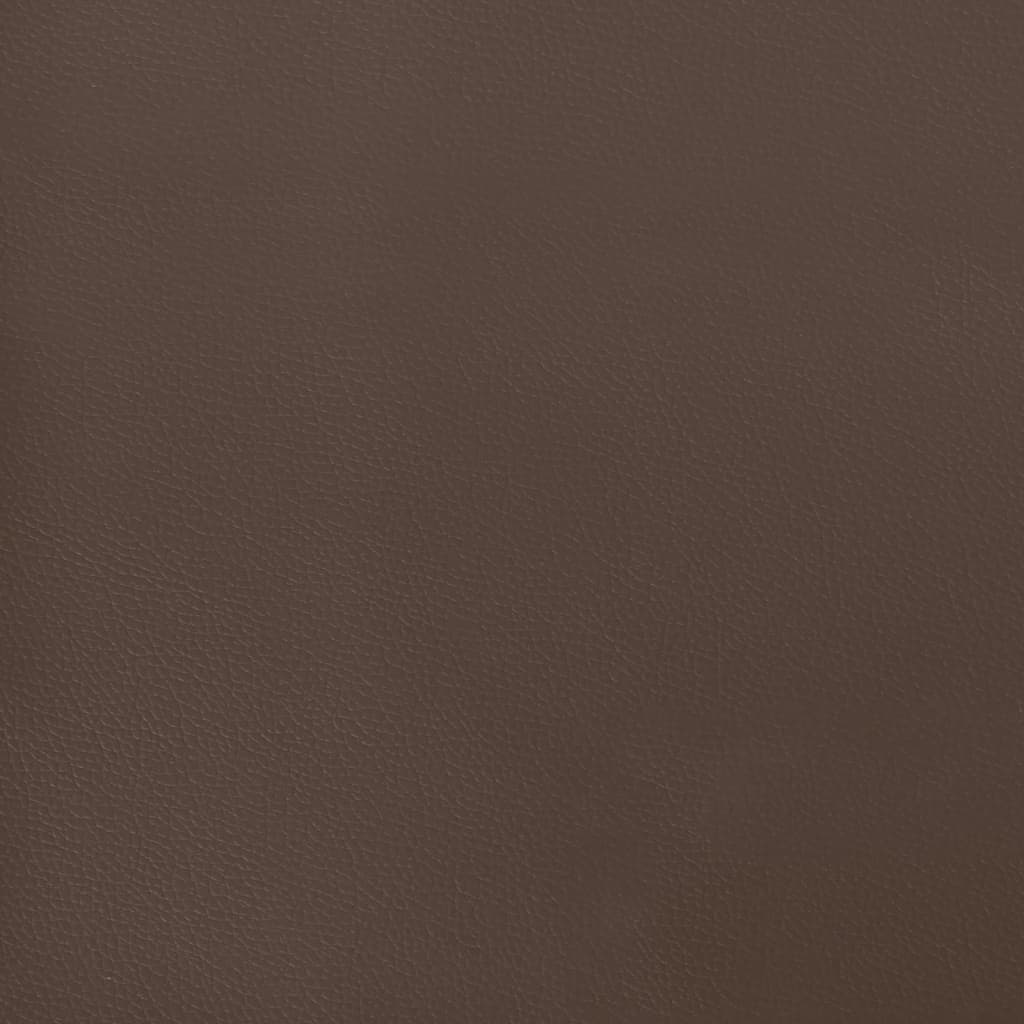 vidaXL Posteľný rám s čelom hnedý 200x200 cm umelá koža
