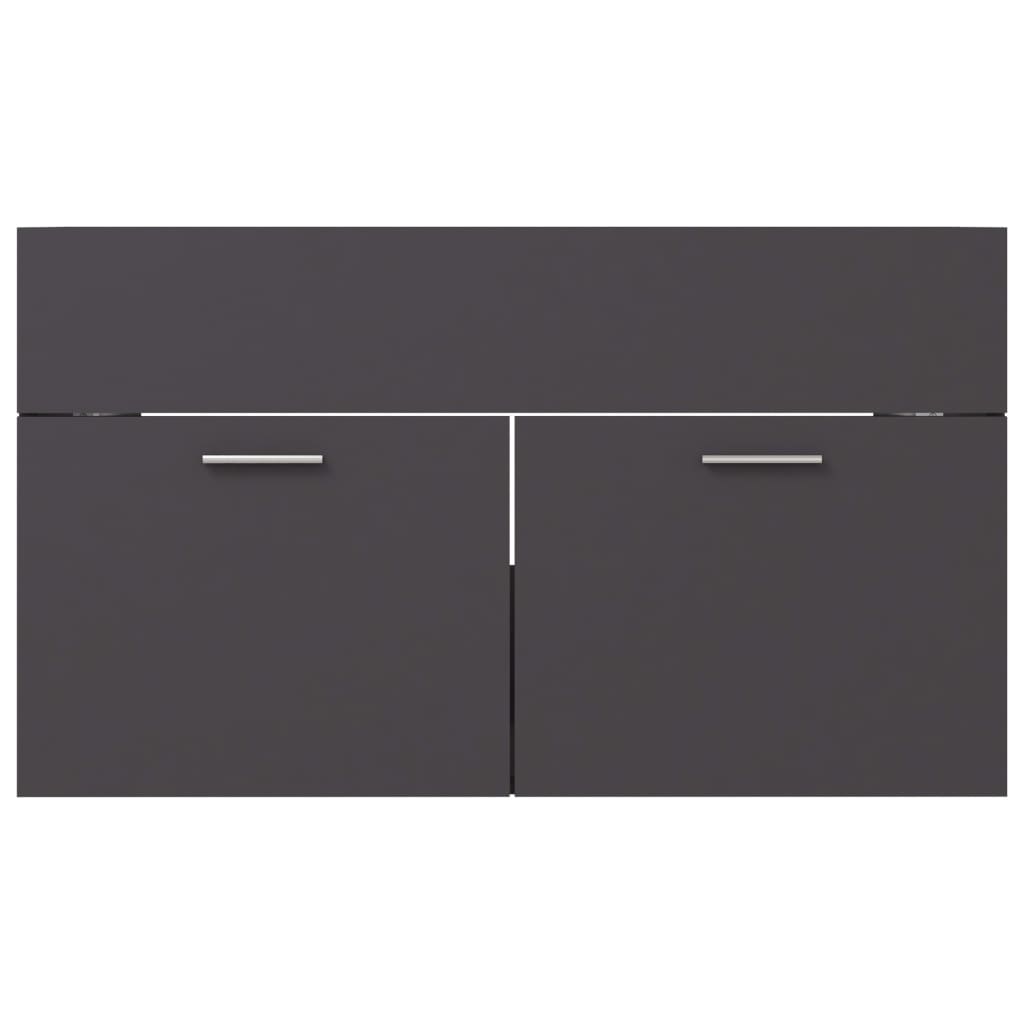 vidaXL 2-dielna súprava kúpeľňového nábytku sivá drevotrieska
