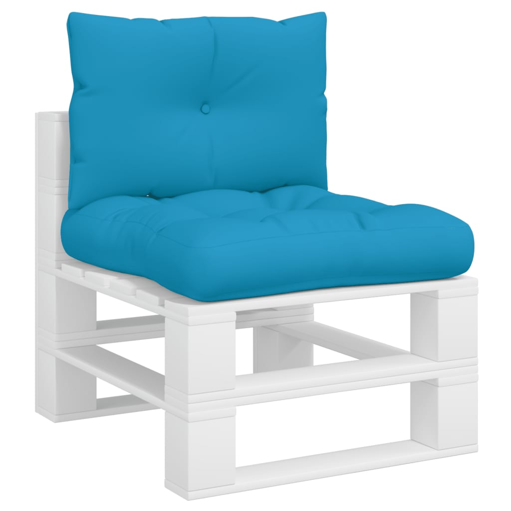 vidaXL Podložky na paletový nábytok 2 ks, modré, látka