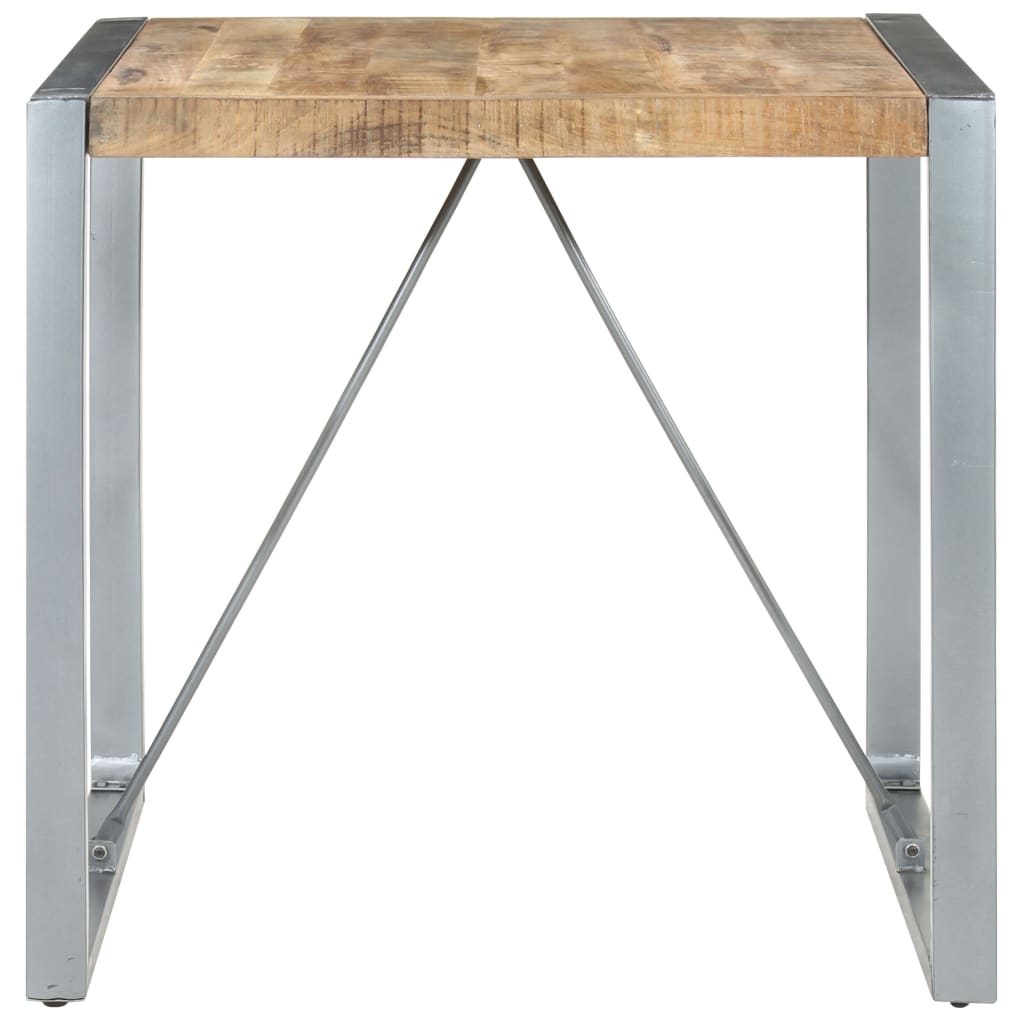 vidaXL Jedálenský stôl 80x80x75 cm, surové mangové drevo